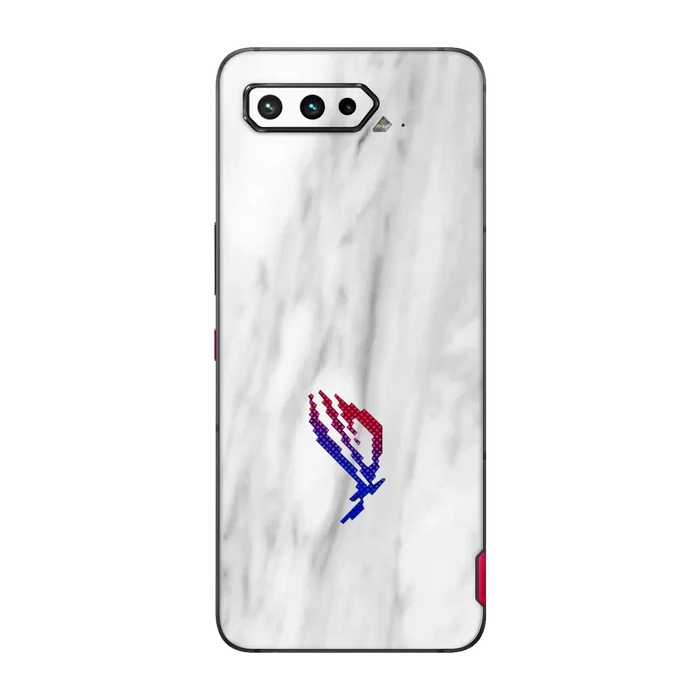 Flat Back / White Marble