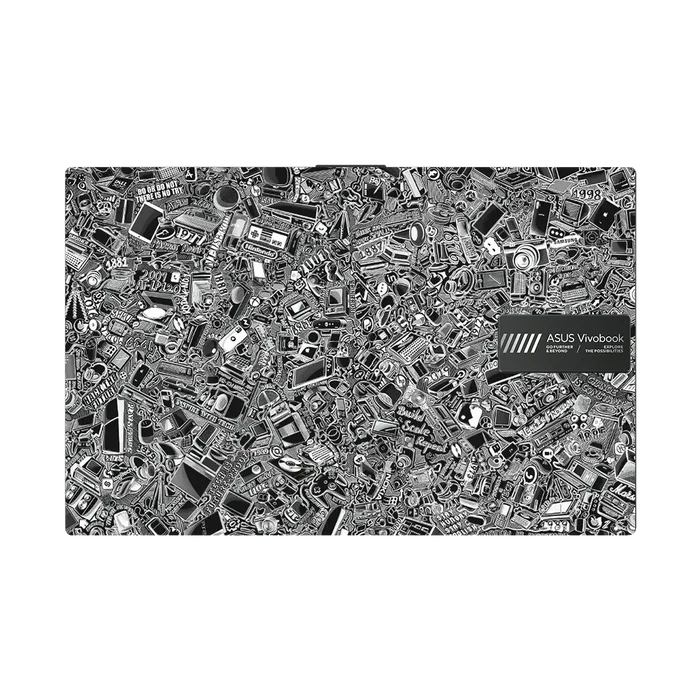 Laptop Skins - Asus Vivobook Go 15 OLED Laptop Skins & Wraps - Tech Camo Dark