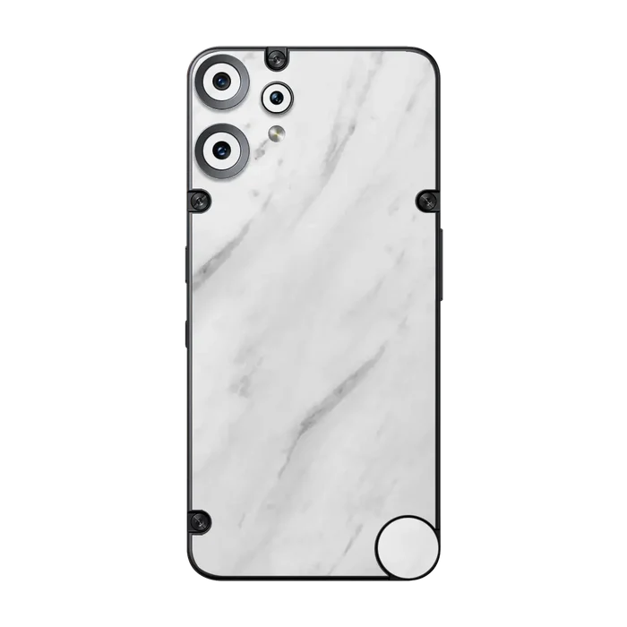 Flat Back / White Marble