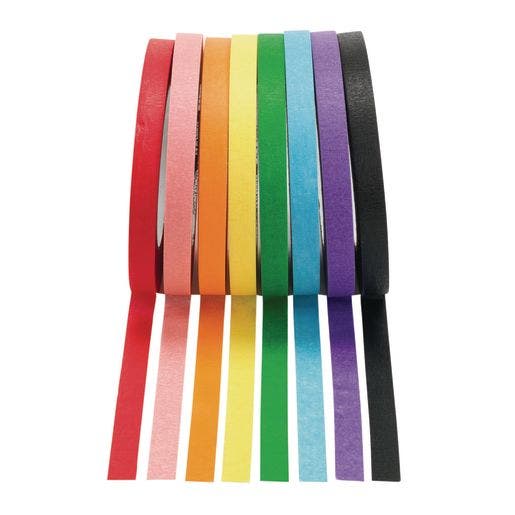 Colorations Masking Tape 1/2 inch 8 Colors