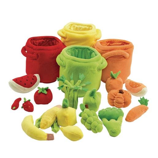 Colorful Plush Fruits and Vegetables