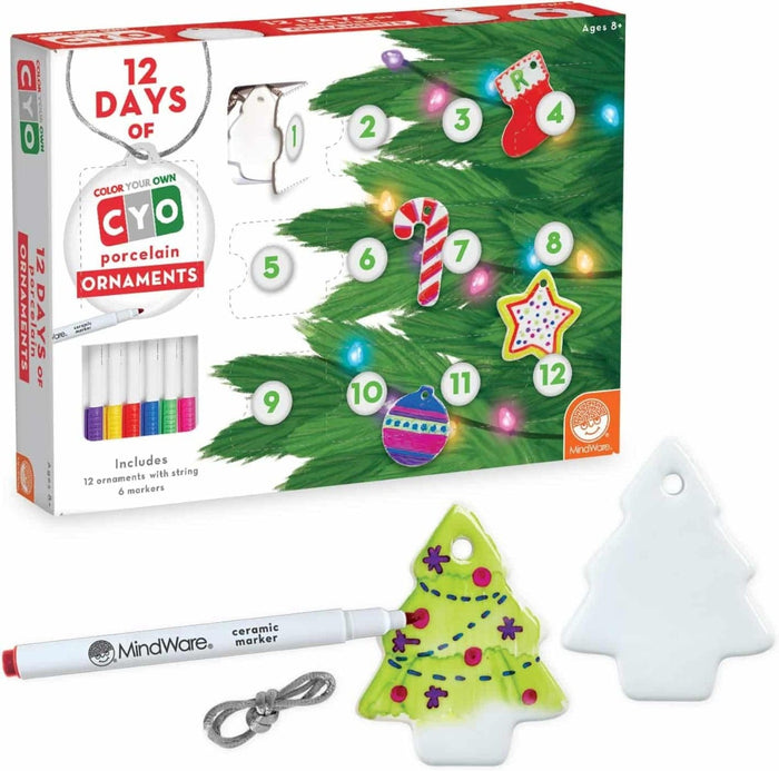 Colour Your Own 12 Days of Ornaments