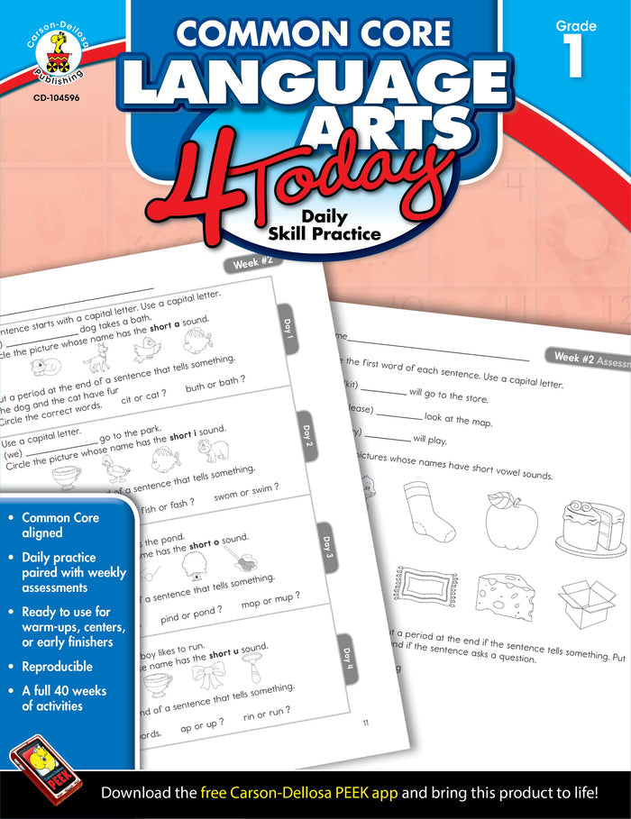 Common Core Language Arts 4 Today Grade 1 Ebook