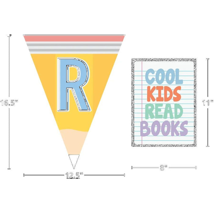 Cool for School Read Pennants Bulletin Board