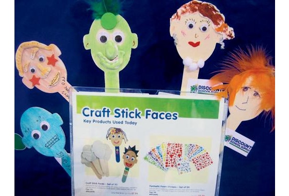 Craft Stick Faces Set of 20