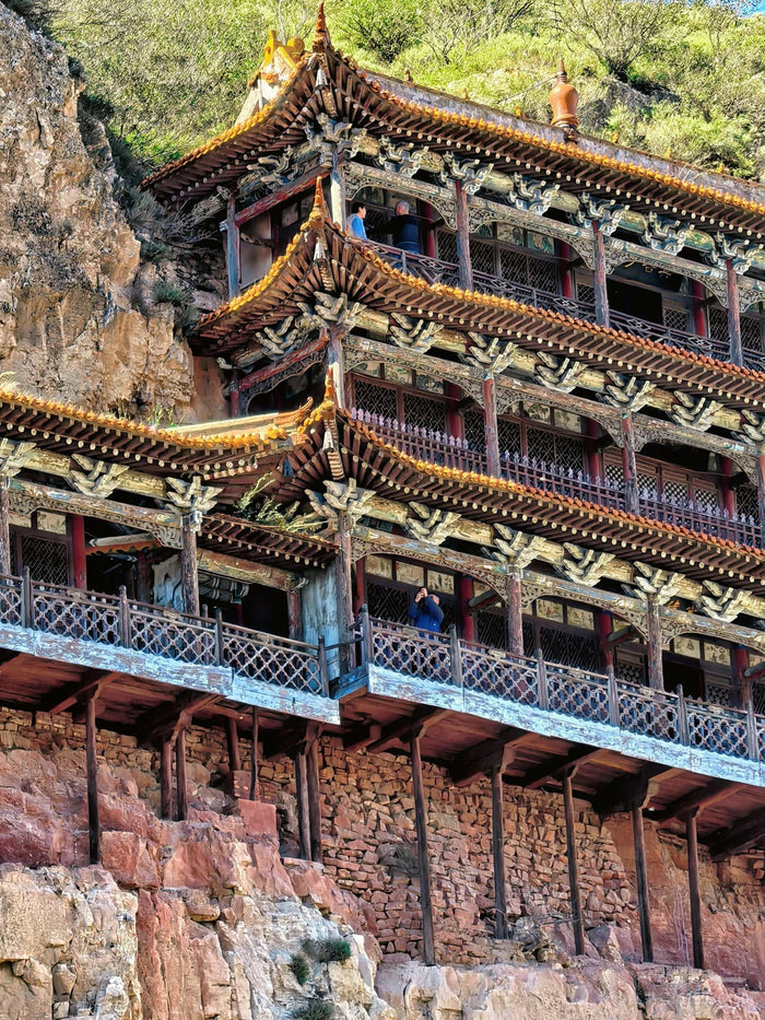 Hanging Temple built into a cliff near Datong