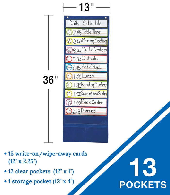 Deluxe Scheduling Pocket Chart