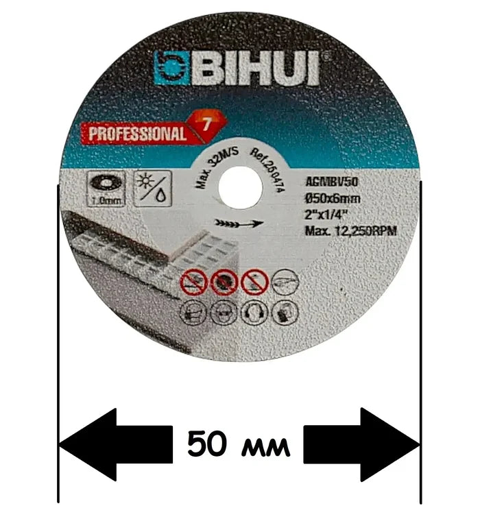 DISCO DIAMANTATO BIHUI VAC AGMBV50 PER MINI SMERIGLIATRICE 50MM
