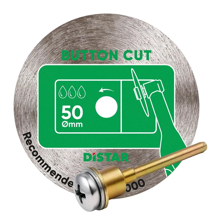 DISCO DIAMANTATO PER TAGLI PRECISI DISTAR BUTTONCUT 50MM CON SUPPORTO