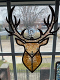 DIY Deer Head Crushed Glass Suncatcher