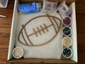 DIY Football Crushed Glass Suncatcher