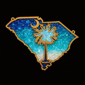 DIY South Carolina Crushed Glass Suncatcher