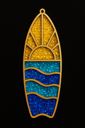 DIY Surfboard Crushed Glass Suncatcher