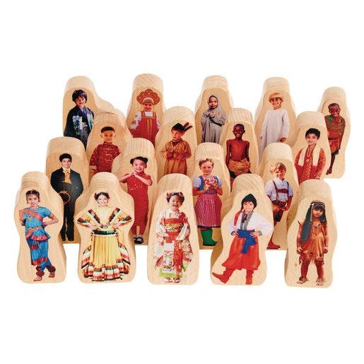 Excellerations Photo Block Multicultural Play People Set of