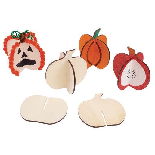 Ez Build DYO 3D Wood Pumpkin 6 pc