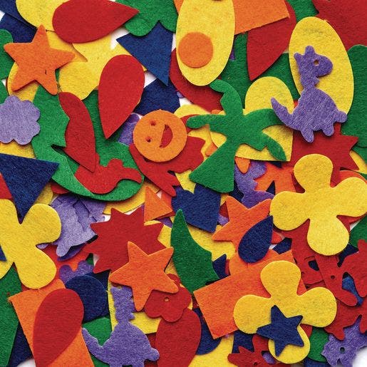 Felt Shapes 500 Assorted Pieces
