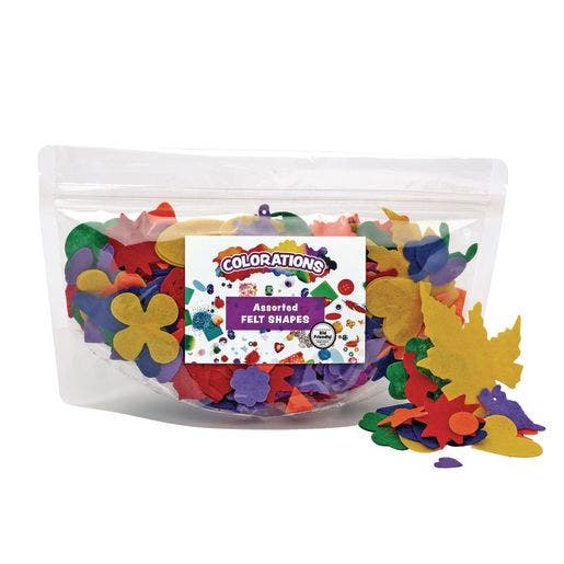 Felt Shapes 500 Assorted Pieces