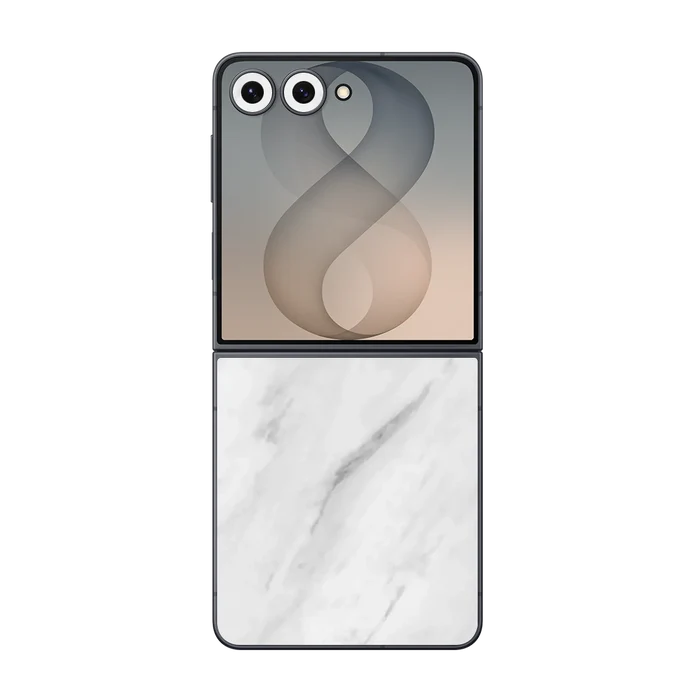 Flat Back / White Marble