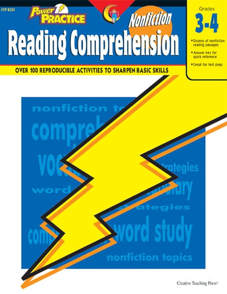 Gr 3-4 Nonfiction Reading Comprehension Power Practice Ebook