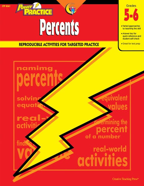 Gr 5-6 Percents Math Power Practice Ebook