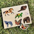Indigenous Large Peg Puzzle Bear & Friends