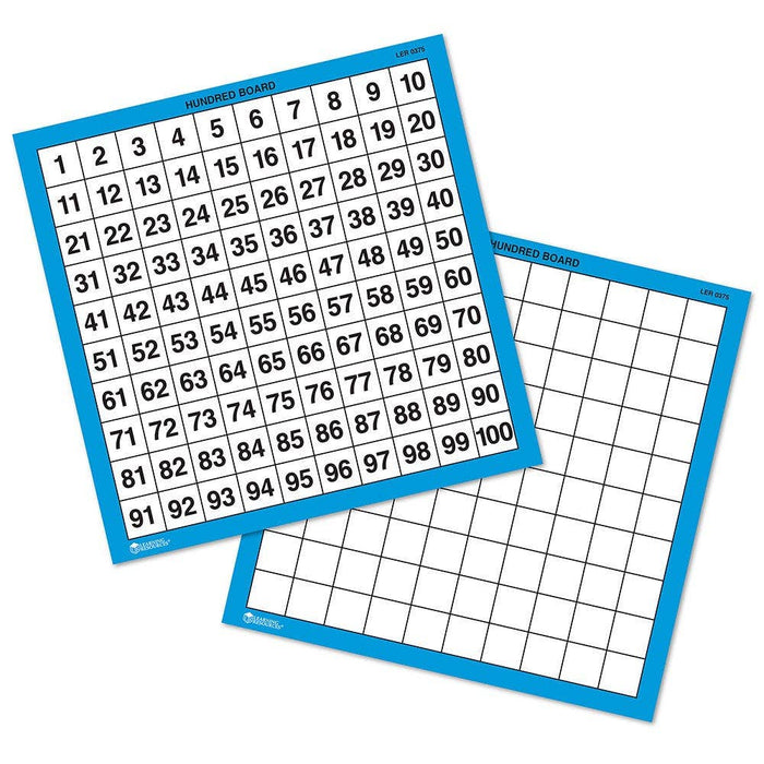 Laminated Hundred Boards Set of 10