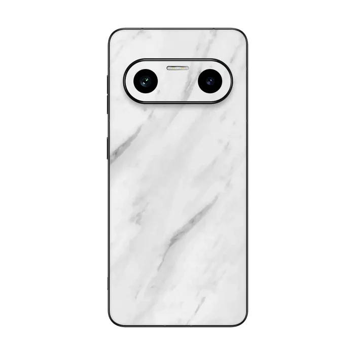 Flat Back / White Marble