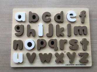 Lowercase Alphabet Chalkboard Puzzle