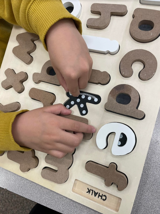 Lowercase Alphabet Chalkboard Puzzle