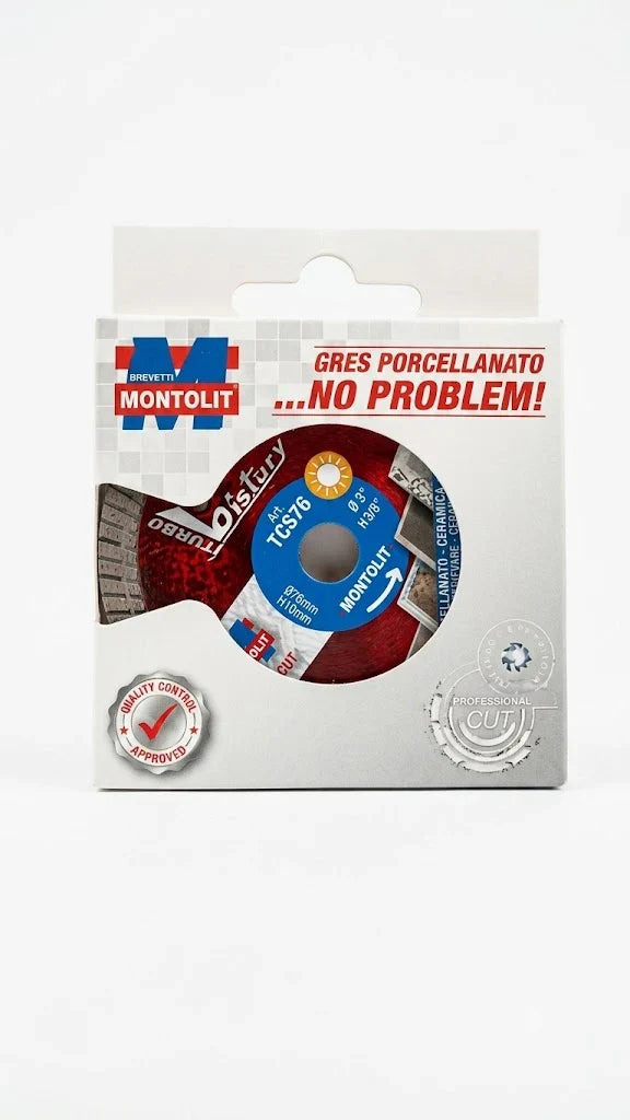 MONTOLIT  DISCO DIAMANTATO RINFORZATO - TURBO BISTOURY d. 76MM BREVETTI MONTOLIT