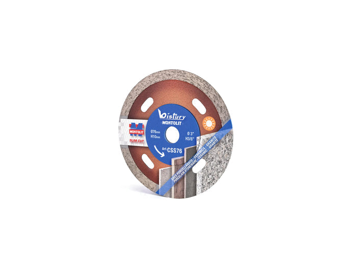MONTOLIT DISCO DIAMANTATO ULTRASOTTILE SLIM CUT Ø76mm PER MINI SMERIGLIATRICE BREVETTI MONTOLIT