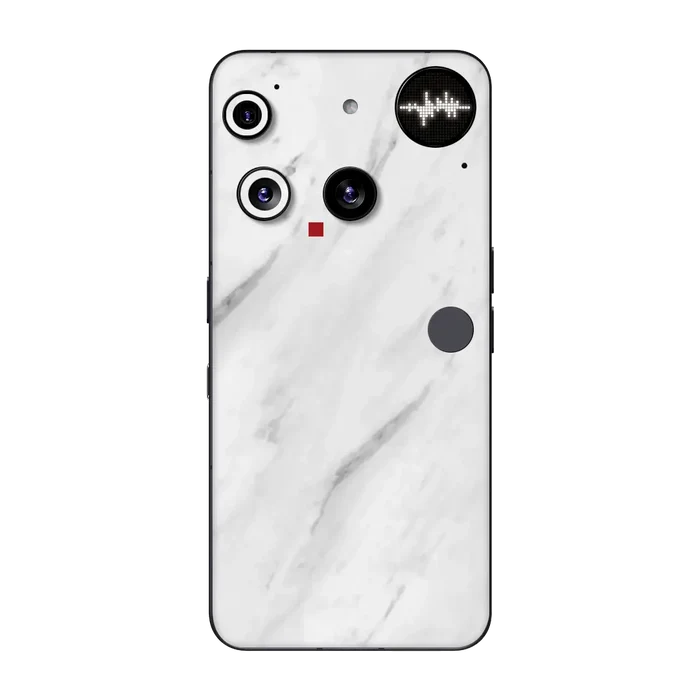Flat Back / White Marble
