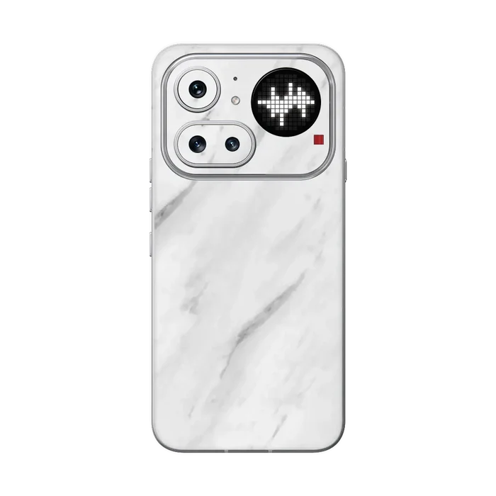 Flat Back / White Marble