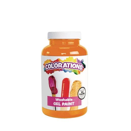Orange Washable Gel Paint 16Oz