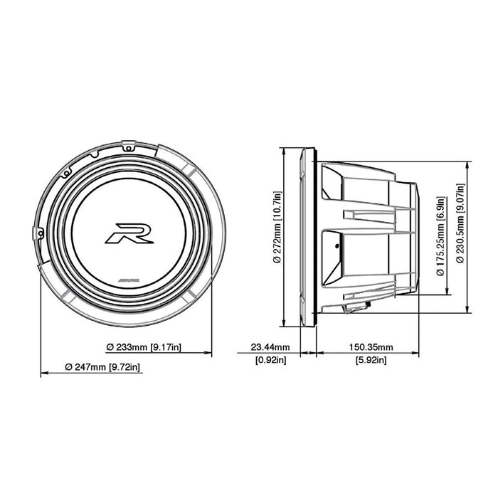 Alpine-R2-W10D2/D4-10" (25cm) Subwoofer-masori-kaufen