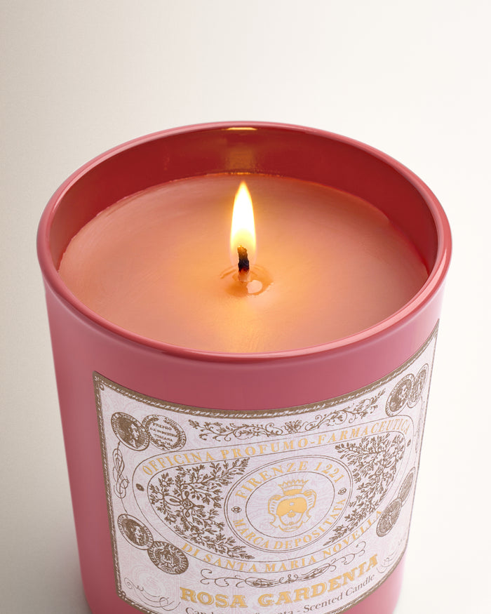 Rosa Gardenia Glass Candle