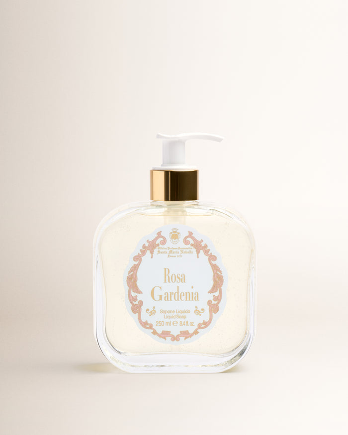Rosa Gardenia Glass Liquid Soap