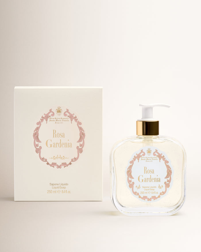 Rosa Gardenia Glass Liquid Soap