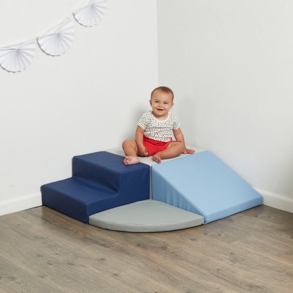 SoftScape Toddler Playtime Corner Climber Navy Powder Blue