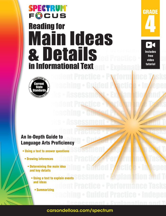 Spectrum Reading For Main Ideas And Details In Informational