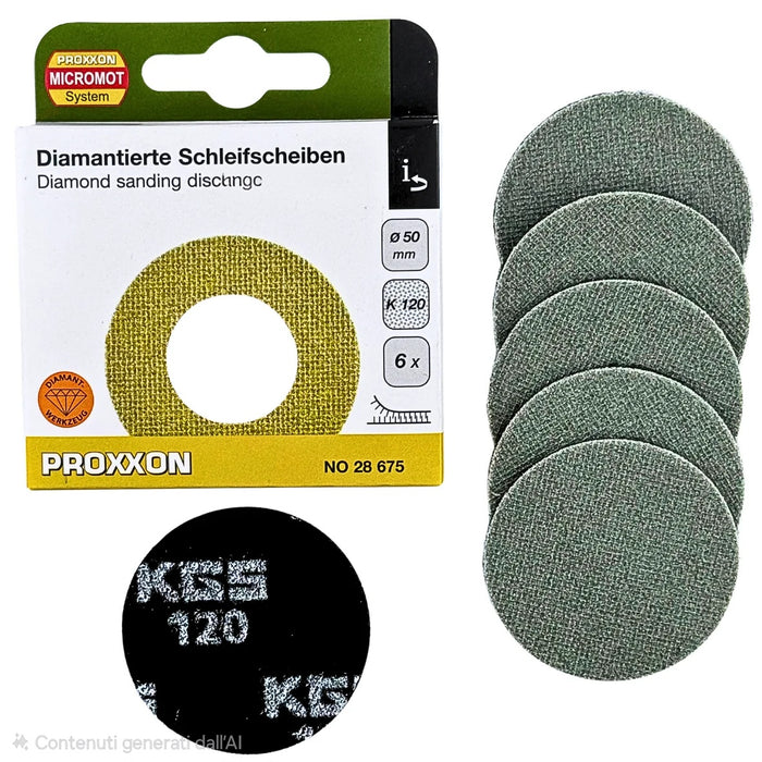 TAMPONE DIAMANTATO PROXXON CONF. 6 PEZZI (VARIE GRANE )