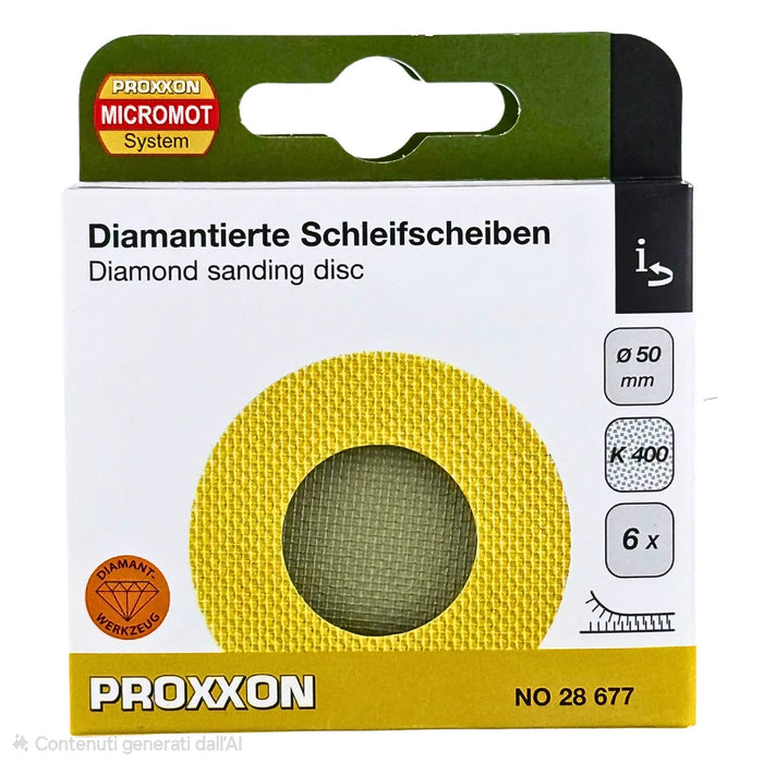 TAMPONE DIAMANTATO PROXXON CONF. 6 PEZZI (VARIE GRANE )