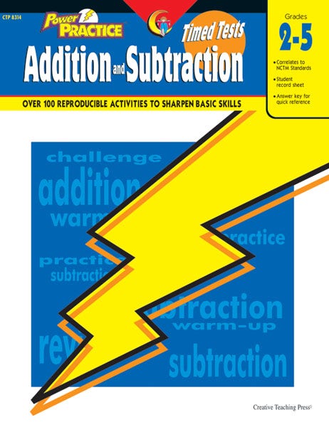 Timed Tests Addition/subtraction Power Practice Series Ebook