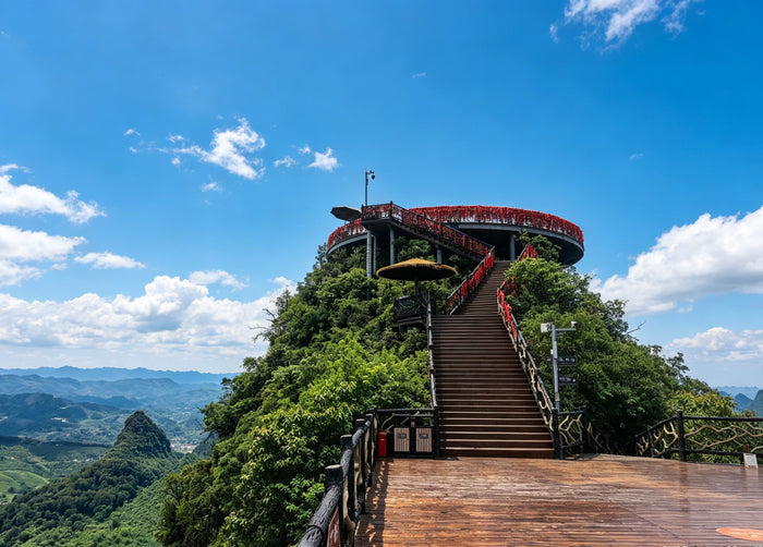 Ruyi Peak summit viewing platform in Yangshuo