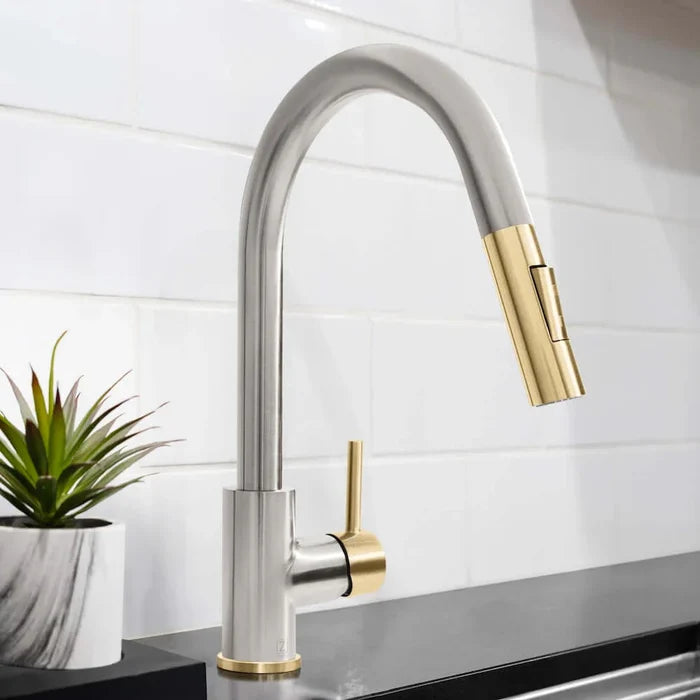 ZLINE Autograph Edition Gemini Pull Down Single Handle Kitchen Faucet GEM-KF-Z09K